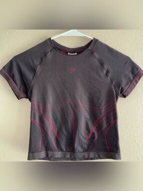 Gymshark Black Short Sleeve Kids Tee with Pink Accents